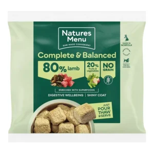 Natures Menu 80% Lamb raw nuggets 1kg
