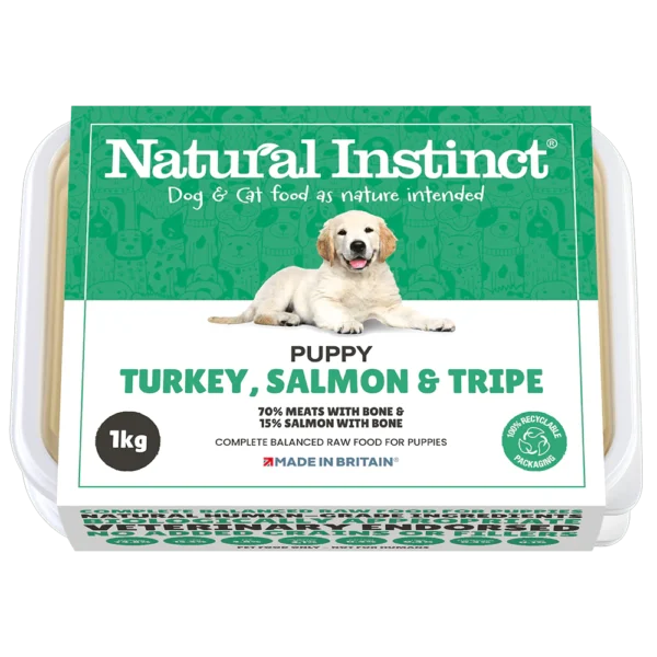 Natural Instinct Puppy Turkey, Salmon and Tripe 1kg