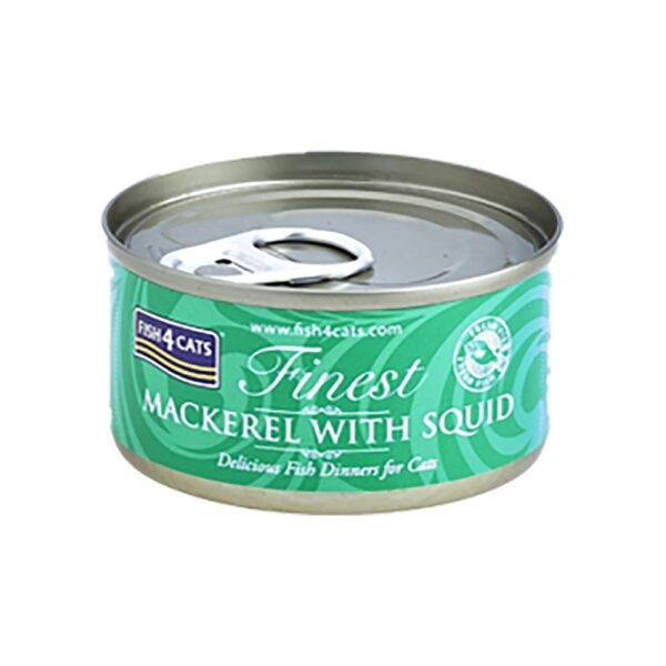 Fish4Cats finest Mackerel with Squid Tin