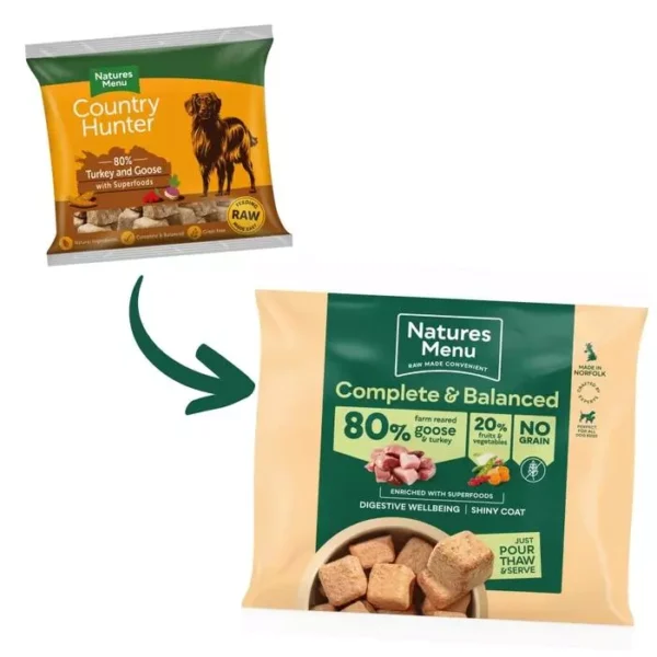 Natures Menu C&B 80/20 Farm Reared Goose & Turkey Nugget - Image 2