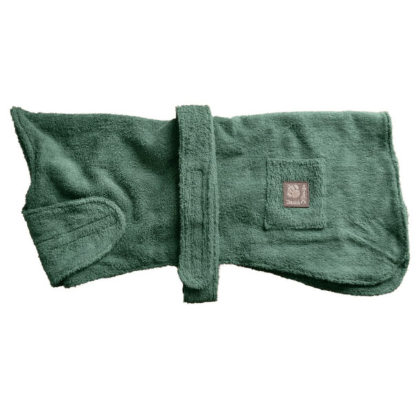 Danish Design Green Dog Toweling Robe - Image 2