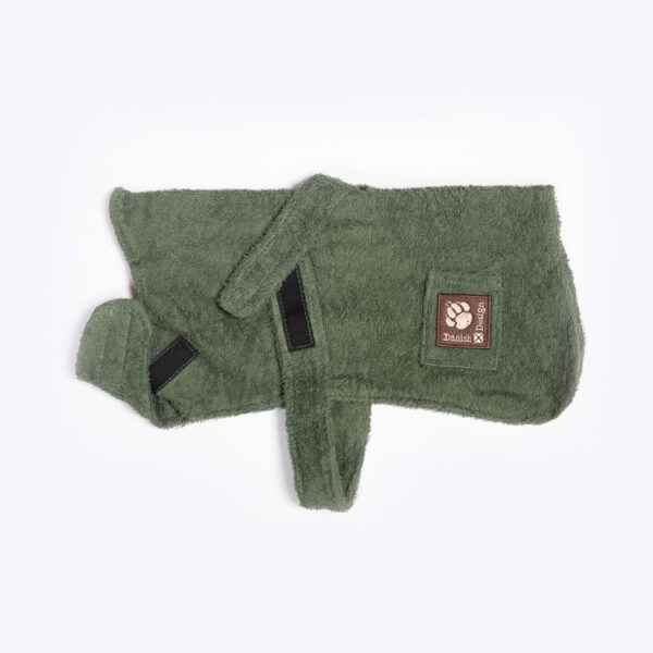 Danish Design Green Dog Toweling Robe - Image 3