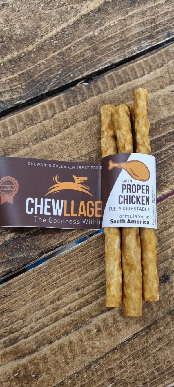 Chewllagen Collagen Chicken Flavour Roll Mini 5" Dog Chew 5 pack