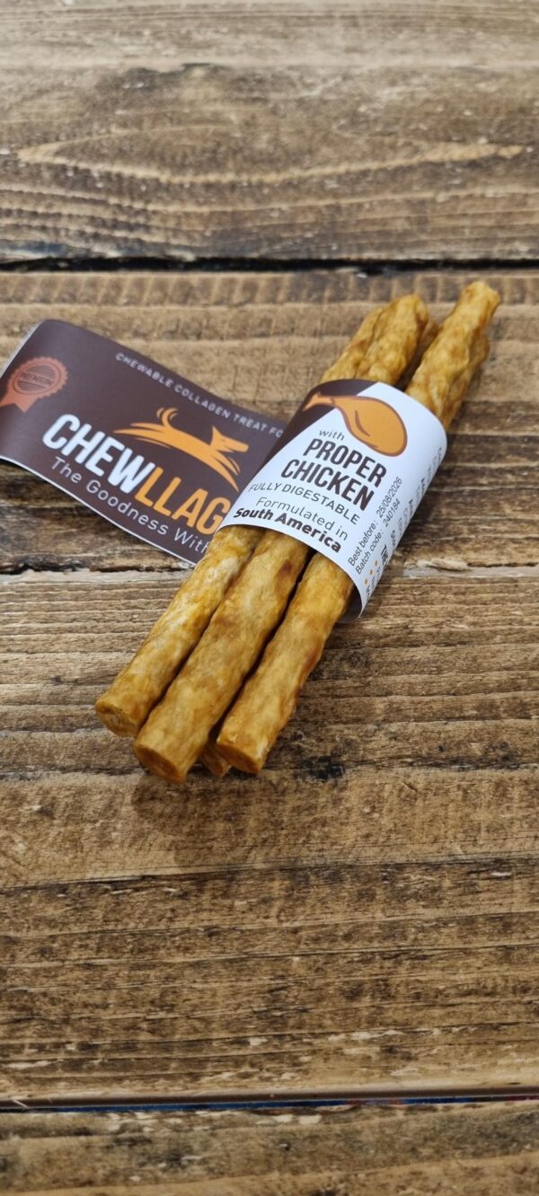 Chewllagen Collagen Chicken Flavour Roll Mini 5" Dog Chew 5 pack - Image 2