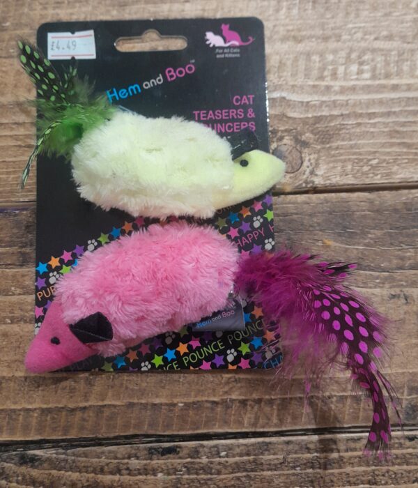 Hem and Boo Cat Teasers and Pouncers with Catnip Mice - Image 4