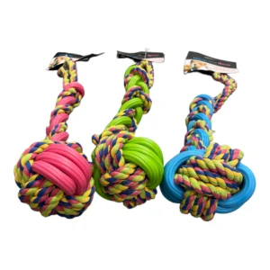 Hem and Boo TPR/Rope Interwoven Fist Toy